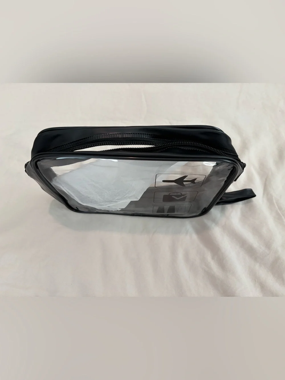 TSA Approved Toiletry Set in Clear with Black Trim